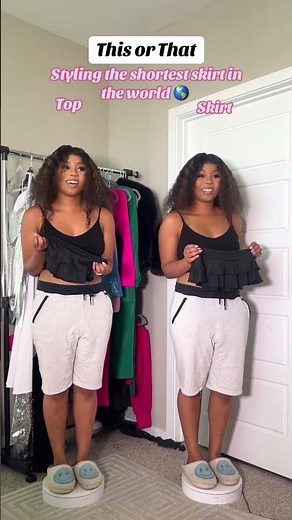 This or That: styling the shortest skirt in the world