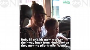 Pilot on last flight gives wings to toddler traveling internationally for 1st time