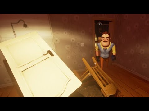 NEIGHBOR BREAK DOWN DOOR TO JUMPSCARE ME - Hello Neighbor Alpha 1