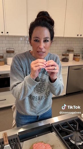 Made a mess in the @magnolia test kitchen making some smash burgers from my new cookbook 👩🏻‍🍳 Volume 3 of #MagnoliaTableCookbook comes out May 2!