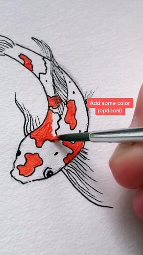 How to Sketch a Cute Koi Fish with Geometric Shapes