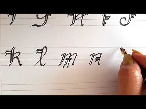 Calligraphy | How to draw Old English Lowercase GOTHIC Alphabets for beginners