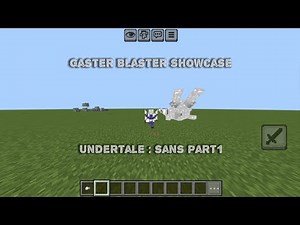 ⟨⟨ Gaster Blaster ⟩⟩ Sans Minecraft bedrock command block Showcase