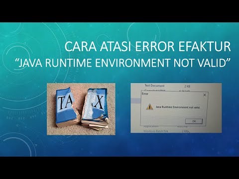 Cara Atasi Error Etax Invoice "Java Runtime Environment Not Valid"