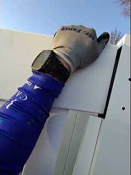 Installing the gate vertical on an Insta-Gate™ vinyl kit. Easy peasy