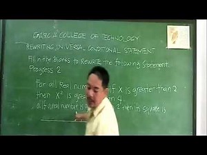 MATH 1 CHAPTER 2 Rewriting a Universal Conditional Statement