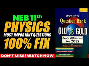 100% Fix 🤩Questions For Class 11 Physics Exam 🔥|| Physics Most Important Questions Class 11 #neb
