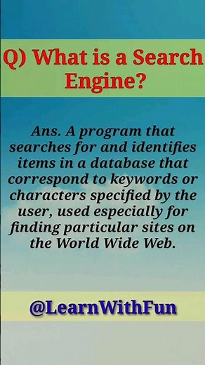 What is a Search Engine?|definition of search engine |#computer #shorts #viral #trending#education🔥🔥