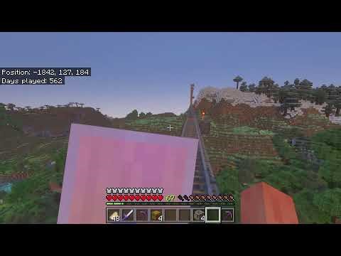 Minecraft building blue ice farm