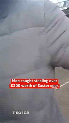 This is the moment 26-year-old Deon De Groot was arrested by police after he was spotted stealing over £200 worth of Cadbury's Creme Eggs from a Tesco Express in Peterborough. #news #crime #cremeeggs #theft #uk #uknews #cadbury #fyp | The Independent