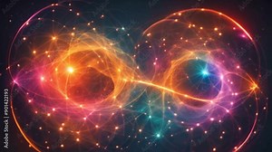 Two particles connected across vast distances, instantly influencing each other's states