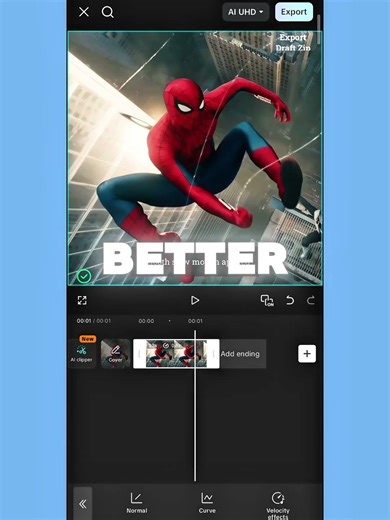 Smooth zoom tutorial in CapCut! #capcut #capcuttutorial #capcutpioneer #spiderman