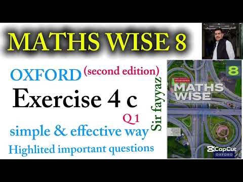 MATHS WISE 8 | EXERCISE 4C | UNIT 4 | Financial Arithmetic | EX 4C| Chapter 4 | sir fayyaz | 8th