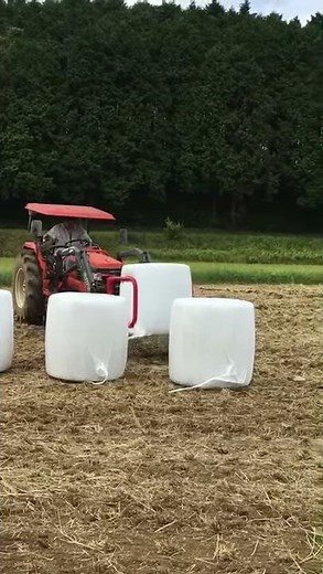 牧草ロール WCS ラッピング搬送 積み込み 収穫 運搬 ロールグラブ クボタGL337飼料米 #クボタ#牧草ロール #wcs #トラクター #タカキタ #運搬#収穫#農業 #農業機械#shorts