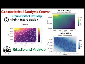Kriging Interpolation. #9 Groundwater Flow Map. Semivariogram Models. RStudio and ArcMap.