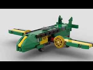 Lego 42168 Propeller Plane rotate 3D