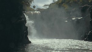 Slow motion waterfall and mist - Free Stock Video