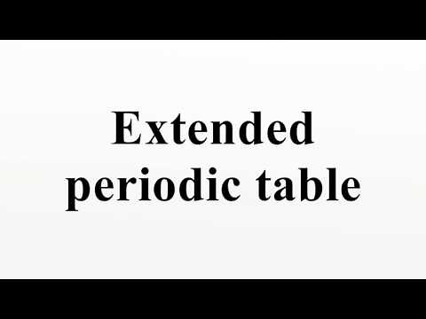 Extended periodic table