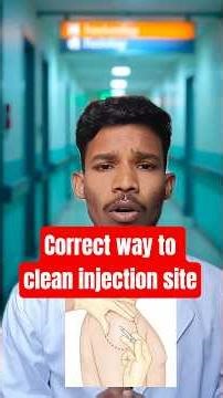Correct way to clean injection site