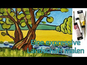 Expressionistische Landschaft mit Acryl malen - auch für "Untalentierte"