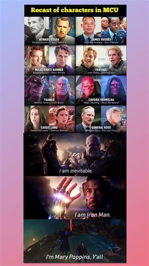 MCU Recast Revolution: Every Major Actor Change You Forgot! 🔥#mcucrew #ironlord #multiversesaga #mcu
