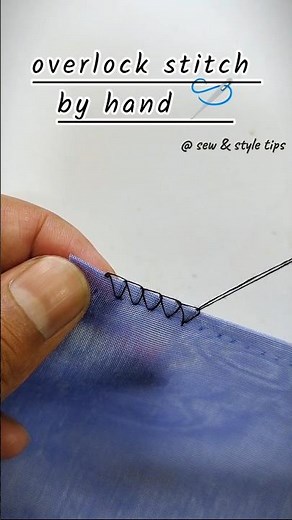 How to Do an Overlock Stitch by Hand 🪡 #sewingtips #sewinghacks #ussewtips #sewingtutorial