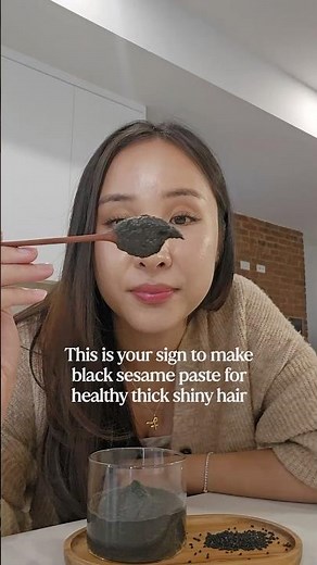 This is YOUR SIGN to make black sesame paste for healthy thick hair 🖤