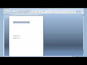 Copy and Paste with Keyboard