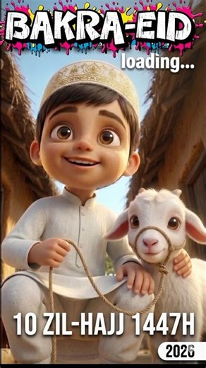 Bakra Eid 2026 Loading... 😍 (3D Animation) #youtubeshorts #ytshorts #cartoon #animation #gulamrasool