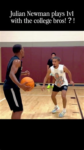 Julian Newman Takes on College Players in 1v1 Match