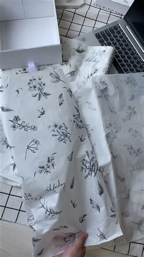 Custom tissue paper with your logo, colors, and style —because every detail matters.