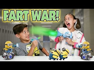 MINION FART WAR!!! Minion MiP Turbo Dave Battle! Return of the Fart Blaster!