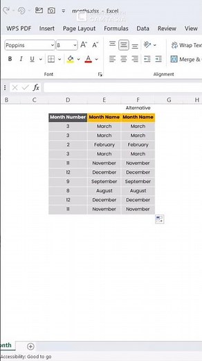 Excel Hack: Convert Month Numbers to Names Without Lookup! #ExcelTips #ExcelShorts