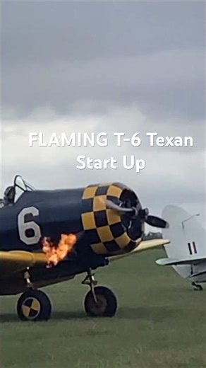 FLAMING T-6 Texan Start Up