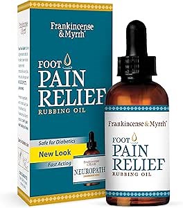 Frankincense and Myrrh Foot Pain Relief Rubbing Oil, Neuropathy Pain Relief for feet, Frankincense Essential Oil, Diabetic Lotion & Cream, Nerve, Neuropathy & Restless Legs Syndrome, Maximum Strength
