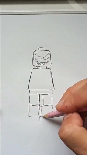 COMO DESENHAR O VENOM #VENOM #cartoonMarvel #LEGO