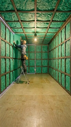 I built a 5-Star Apartment UNDER my backyard. (Secret Bunker Tour) 🥂#shippingcontainer #tinyhouse