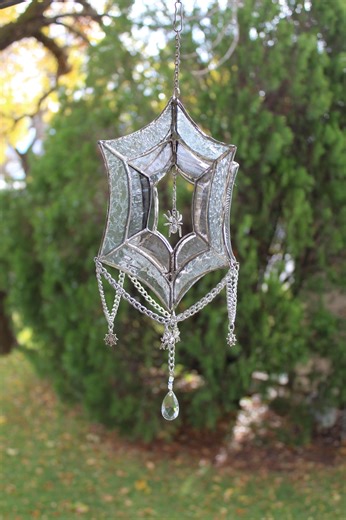 Spiderweb 3D Spinner Stained Glass Pattern - PDF and SVG Downloads - Cricut Friendly - Etsy