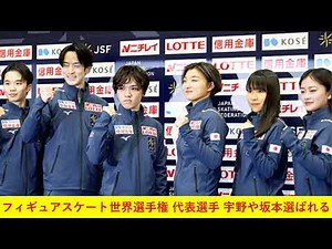 フィギュアスケート世界選手権 代表選手 宇野や坂本選ばれる
