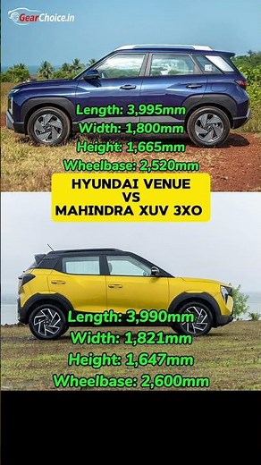 Hyundai Venue vs Mahindra XUV 3XO 🔥 Detailed Comparison | Which Compact SUV is Better?