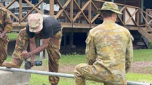 354K views · 6K reactions | With some spare time between training, our Sappers and Wantok in the PNGDF took the opportunity to build new heave beams at Igam Barracks. Staying swole while overseas is always a priority  | 3rd Brigade - Australian Army | Facebook