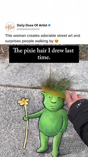 115K views · 2K reactions | Tang Zixi is a Chinese street artist who turns cracks, plants, and uneven walls into whimsical works of art. Her creations feature charming animals and tiny fantasy beings that blend seamlessly into the city’s worn surfaces, transforming broken corners into heartwarming, imaginative scenes. Artist: 唐子曦 / tangzixi4 on Douyin #art #streetart #artist #painting #cute | Daily Dose of Artist | Facebook