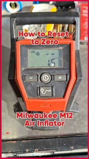 How to: Reset to Zero M12 Milwaukee Air Inflator 🔧✨ #MilwaukeeTools, #M12AirInflator, #ToolTips