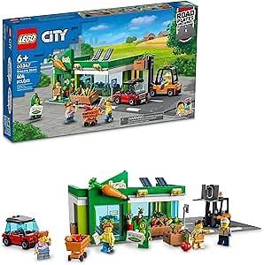 LEGO My City Grocery Store 60347 Building Toy Set for Girls, Boys, and Kids Ages 6+ (404 Pieces)