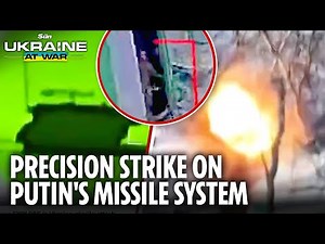 Russian air defences EXPLODE in Ukraine missile attack