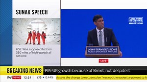 8.4K views · 174 reactions | BREAKING: Prime Minister Rishi Sunak announces that the northern leg of HS2 will be scrapped and promises to reinvest £36 billion into new transport links in the north and the midlands. Read more: https://trib.al/wm40osf  Sky 501, Virgin 602, Freeview 233 and YouTube | Sky News | Facebook