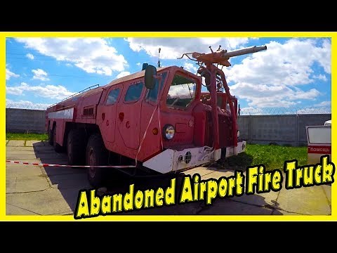 Abandoned Airport Fire Truck. History of MAZ 7310 AA-60 Airport Crash Tender Vehicle