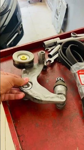 Honda civic engine belt and belt tensioner replacement #carmaintenance #carworkshop #carrepair
