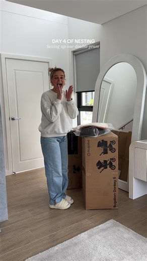 Setting up our double pram for a safe and convenient pregnancy journey