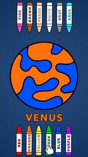 #shorts Color Venus planet for kids | Color planets for BABY | Learn colors for BABY